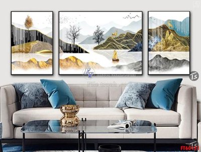 File tranh File tranh hiện đại pha lê gương FT60151 (bản gốc) in lụa 5D