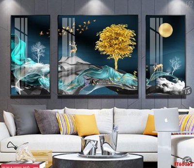 File tranh File tranh hiện đại pha lê gương FT60162 (gốc) in film
