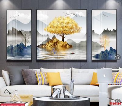 Ảnh gốc File tranh hiện đại pha lê gương FT60169 (siêu chi tiết) để in ấn