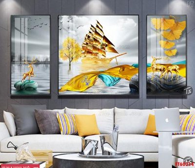 File ảnh gốc File tranh hiện đại pha lê gương FT60214 (chuyên in mica)