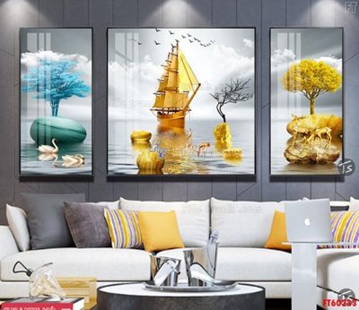 File ảnh File tranh hiện đại pha lê gương FT60233 (gốc) in backdrop sự kiện