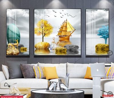 Hình ảnh file gốc File tranh hiện đại pha lê gương FT60249 (chất lượng cao)