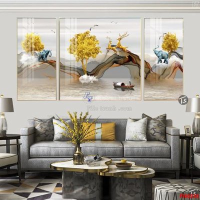 File gốc File tranh hiện đại pha lê gương FT60250 (phong cách) tối giản