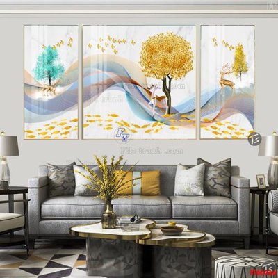 File gốc File tranh hiện đại pha lê gương FT60266 (bản quyền) cho in ấn