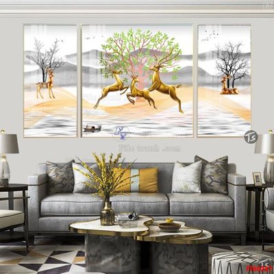 File tranh File tranh hiện đại pha lê gương FT60287 (bản gốc) in canvas