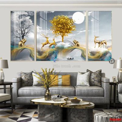 Tải file gốc File tranh hiện đại pha lê gương FT60288 dùng cho in ấn