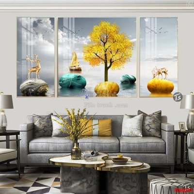 File gốc File tranh hiện đại pha lê gương FT60297 (trang trí) phòng trẻ em