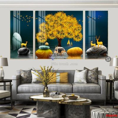 File gốc File tranh hiện đại pha lê gương FT60298 (in tráng gương) hiện đại