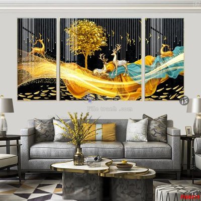 File in trần File tranh hiện đại pha lê gương FT60319 (bản gốc) bầu trời