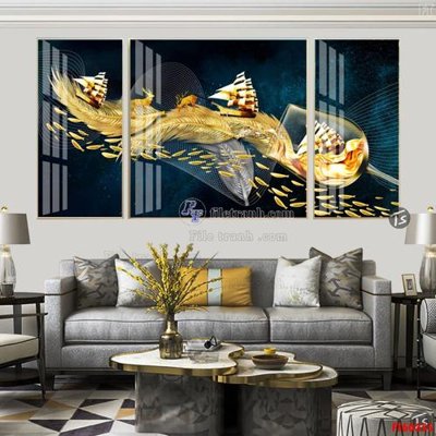 File tranh gốc File tranh hiện đại pha lê gương FT60355 (bản quyền) Filetranh.com