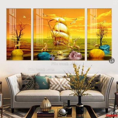 File ảnh File tranh hiện đại pha lê gương FT60393 (gốc) in standee