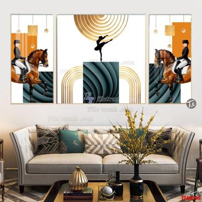 Download file gốc File tranh hiện đại pha lê gương FT60395 (in lụa) tranh 3D