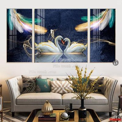 File gốc File tranh hiện đại pha lê gương FT60396 (ảnh chi tiết) để in trần