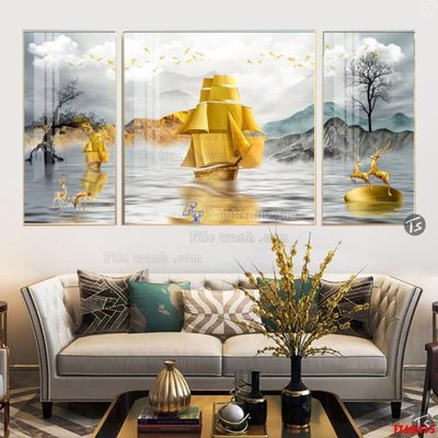 File ảnh File tranh hiện đại pha lê gương FT60415 (gốc) in decal dán tường