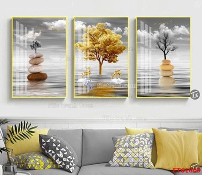 File tranh Tranh treo pha lê gương FT 61009 (bản gốc) treo phòng ăn