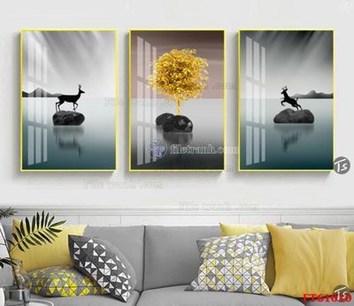 Ảnh gốc file in lụa Tranh treo pha lê gương FT 61010 chi tiết