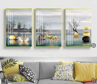 Ảnh gốc Tranh treo pha lê gương FT 61014 (độ nét cao) in mica