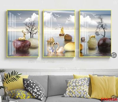 Cung cấp file tranh gốc Tranh treo pha lê gương FT 61016 độc quyền