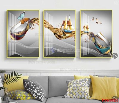 File gốc Tranh treo pha lê gương FT 61021 (in tráng gương) sang trọng