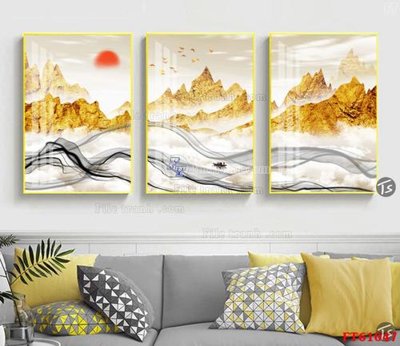 Tải file gốc in lụa Tranh treo pha lê gương FT 61047 siêu nét