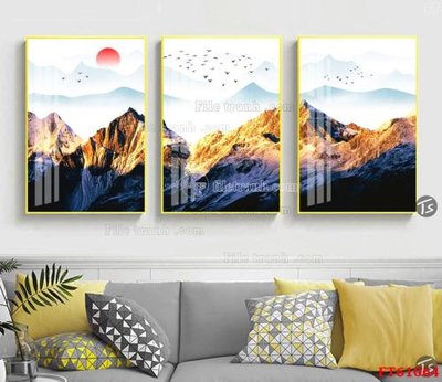 File gốc Tranh treo pha lê gương FT 61064 (in lụa) chi tiết cao