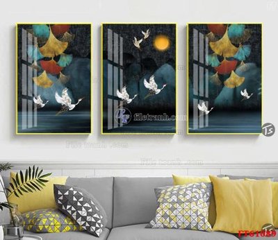 File gốc Tranh treo pha lê gương FT 61089 (chuẩn CMYK) cho nhà in