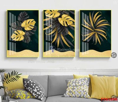 File gốc Tranh treo pha lê gương FT 61098 (in lụa) tranh mã đáo