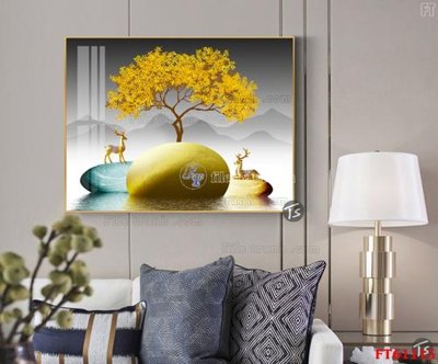 File ảnh gốc Tranh treo pha lê gương FT 61115 không vỡ nét