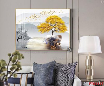 File tranh Tranh treo pha lê gương FT 61117 (bản gốc) in lụa 5D