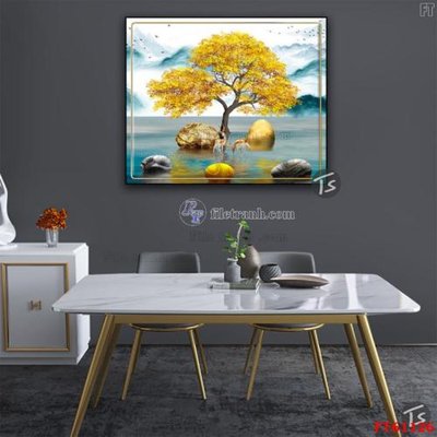 File tranh in trần Tranh treo pha lê gương FT 61126 (ảnh gốc siêu nét)