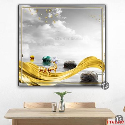 Download file gốc Tranh treo pha lê gương FT 61137 (in lụa) nghệ thuật