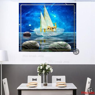 File tranh Tranh treo pha lê gương FT 61166 (gốc) phong cách tối giản