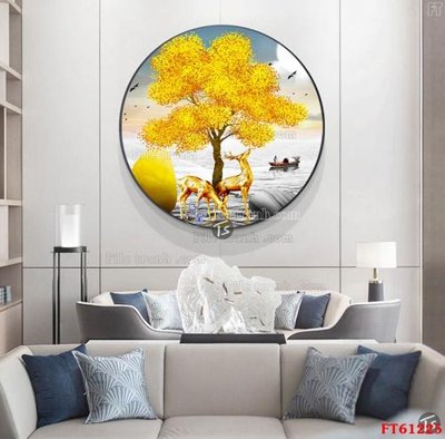 File in lụa Tranh treo pha lê gương FT 61225 (tân cổ điển) Tranh treo pha lê gương FT 61225