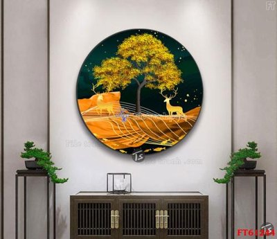 File ảnh Tranh treo pha lê gương FT 61244 (gốc) in decal dán tường