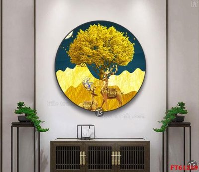 File in ấn Tranh treo pha lê gương FT 61259 chuyên nghiệp