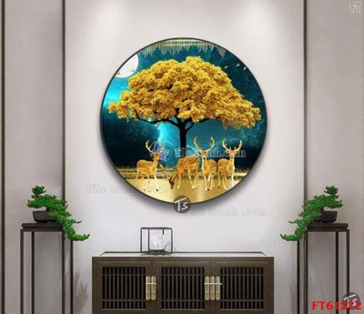 File gốc Tranh treo pha lê gương FT 61272 (bản quyền) cho in ấn