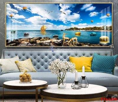 File tranh Tranh treo pha lê gương FT 61290 (gốc) in vải canvas