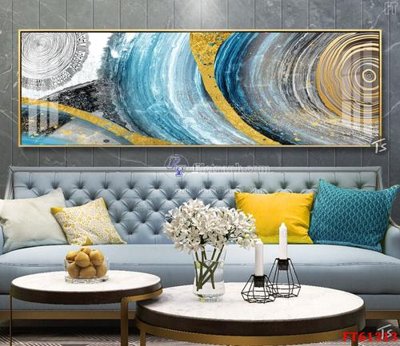 File gốc Tranh treo pha lê gương FT 61313 (in lụa) hoa văn cổ điển