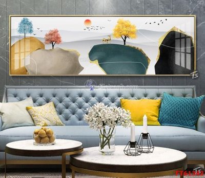 File tranh Tranh treo pha lê gương FT 61342 (bản gốc) in lụa 5D