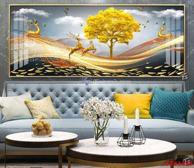 File tranh Tranh treo pha lê gương FT 61372 (gốc) chủ đề trừu tượng