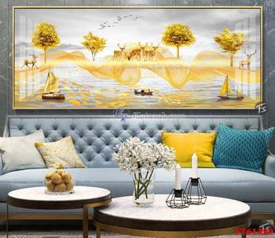 File in trần Tranh treo pha lê gương FT 61399 (bản gốc) 5D