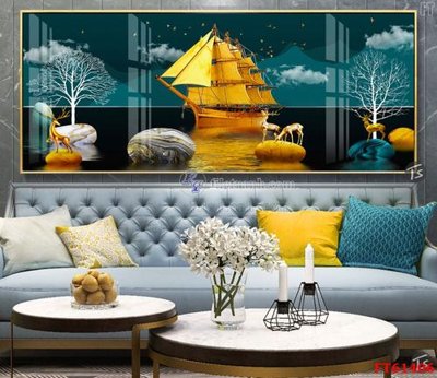 File tranh gốc Tranh treo pha lê gương FT 61406 (bản quyền) file PSD