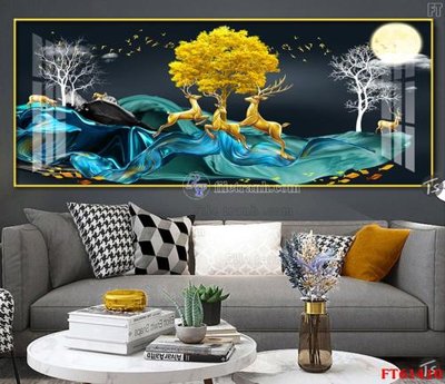 File gốc Tranh treo pha lê gương FT 61410 (trang trí) phòng làm việc