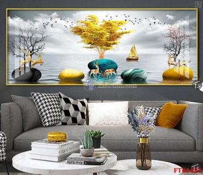 Hình ảnh file gốc Tranh treo pha lê gương FT 61421 (chất lượng cao)