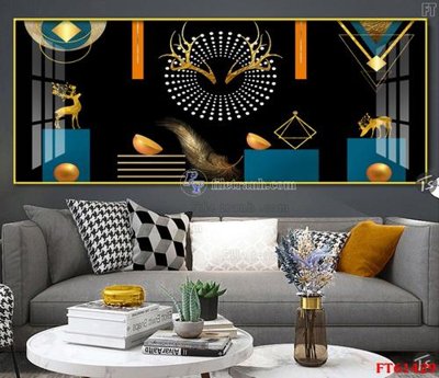 File in trần Tranh treo pha lê gương FT 61429 (bản gốc) mây trời