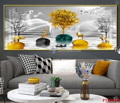 File gốc Tranh treo pha lê gương FT 61440 (in mica) cắt laser