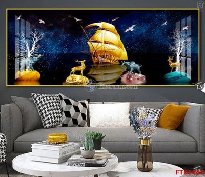 File gốc Tranh treo pha lê gương FT 61443 (cho in 3D) độc đáo