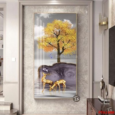 File gốc Tranh treo pha lê gương FT 61488 (in lụa) tranh thuận buồm