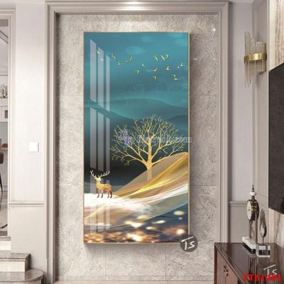 Hình ảnh file gốc in lụa Tranh treo pha lê gương FT 61491