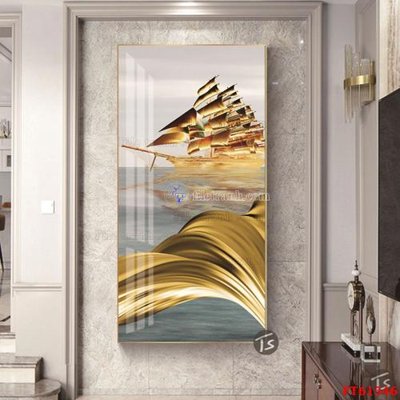 File tranh Tranh treo pha lê gương FT 61546 (file gốc) chủ đề phong thủy